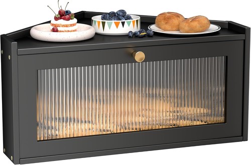 Corner bread box for kitchen - corner,