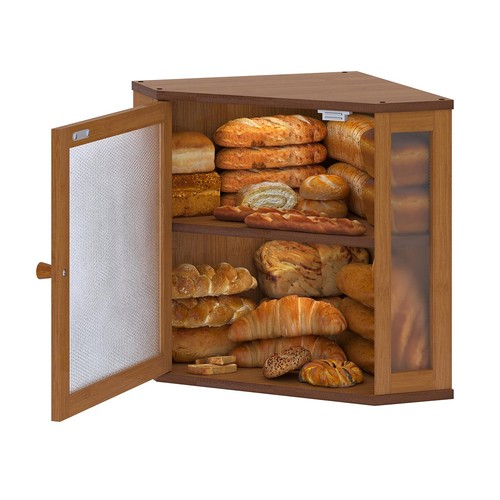 Medium bamboo corner bread - bread, box