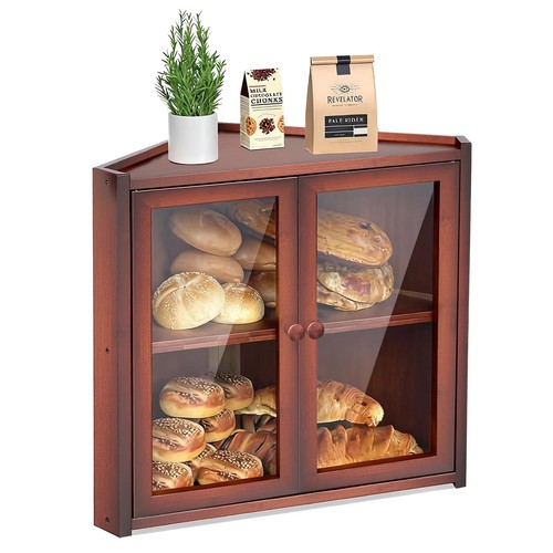 Corner bread box for kitchen - corner,