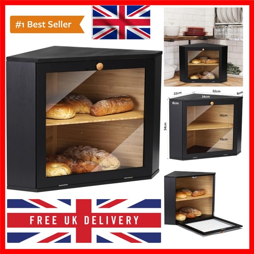 Corner bread bin bamboo - corner,