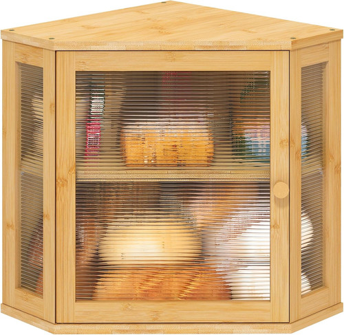 Corner bread box for kitchen - bread,