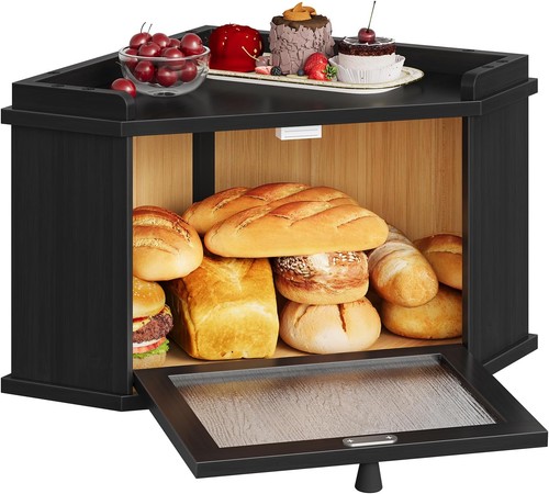 Bamboo bread box kitchen - bamboo, box,