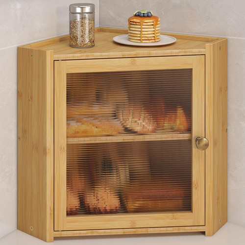 Corner bread box for kitchen - corner,