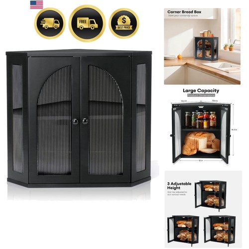 Corner bread box for - bread,
