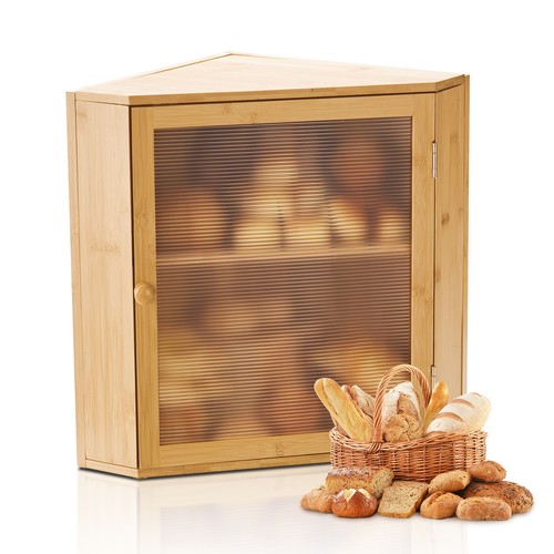 Uimoso bamboo corner bread box - uimoso,