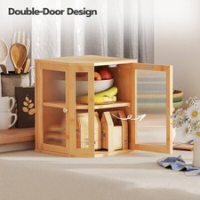 2-Tier Bamboo Corner Bread Bin