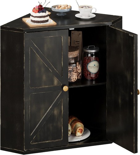 Corner bread box for kitchen - corner,