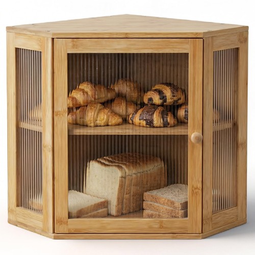 Corner bread box for - bread, kitchen