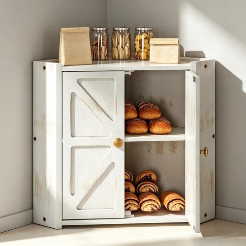 Corner bread box for kitchen - bread,