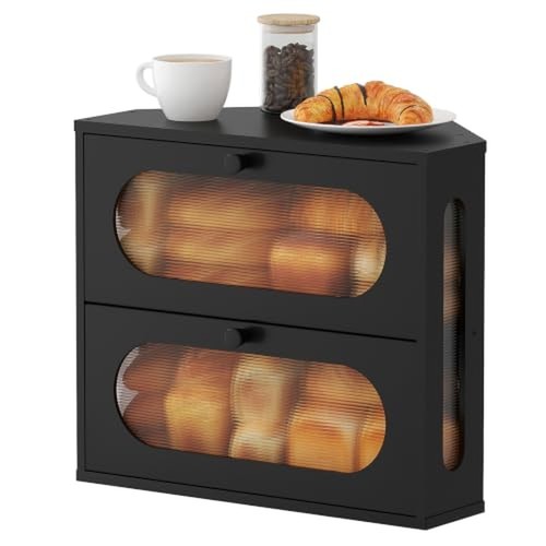 Corner bread box for kitchen - for,
