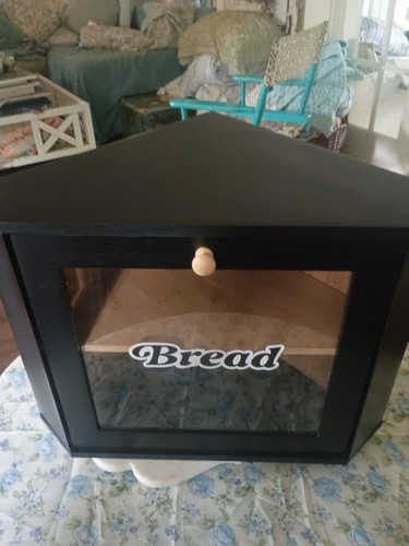 Wooden corner bread box for - wooden,