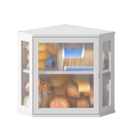 Corner bread box for kitchen - bread,