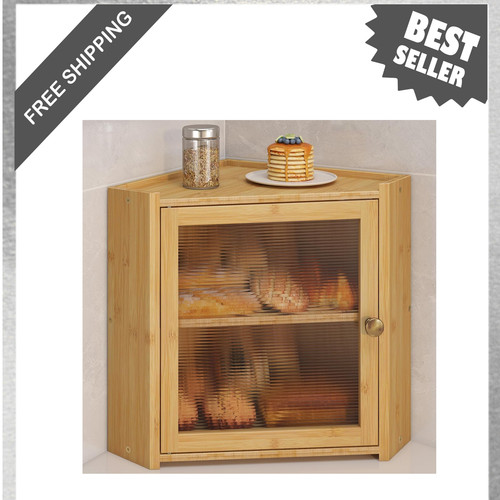 Corner bread box for kitchen - bread,