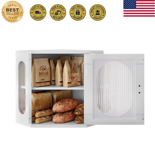 Corner bread box with for - bread,
