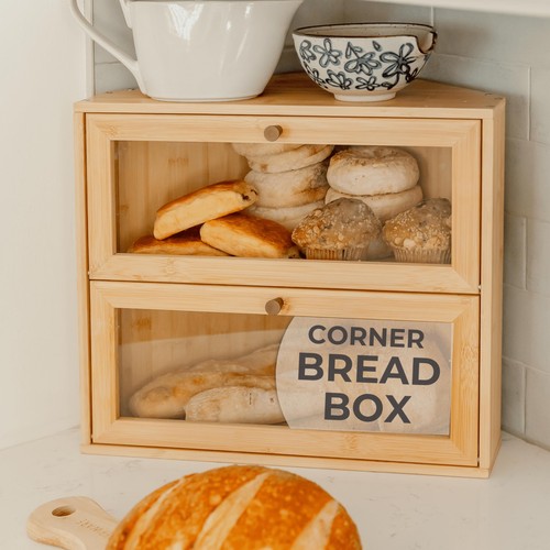 Bakedbin corner bread box - bread,