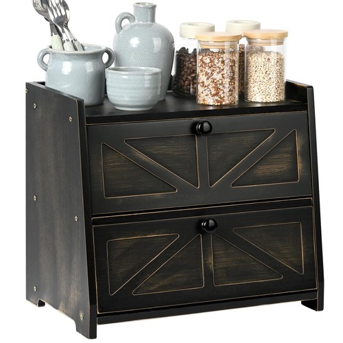 Bamboo corner bread box for - bamboo,