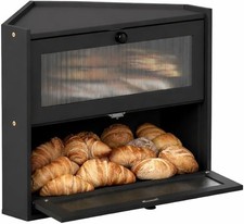 2 Tier Black corner Bread Bin