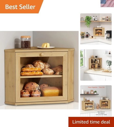 Bamboo corner bread box for - corner,