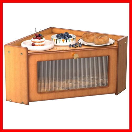Corner bread box for kitchen - bread,