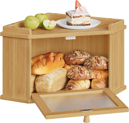Bamboo bread box kitchen - bamboo,