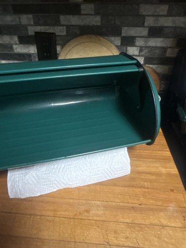 Vintage roll top metal bread - top,