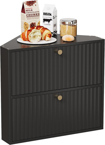 Corner bread box for kitchen - corner,