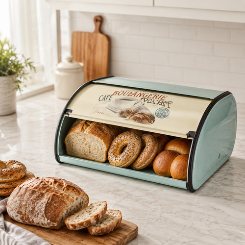 Metal bread box - metal,