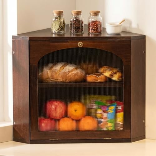 Corner bread box for kitchen - bread,