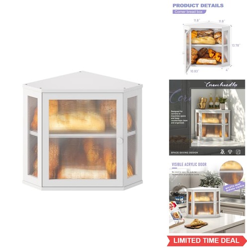 Large corner bread box - corner,