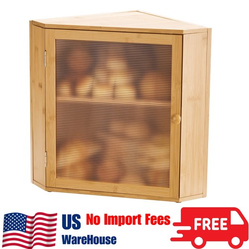Bamboo corner bread box - bread, with
