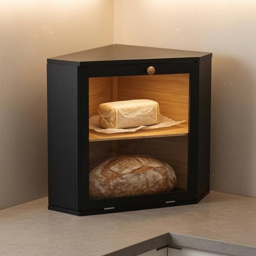 Corner bread box fixed - fixed, shelf